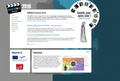 Front page of the MEDEA 2010 website